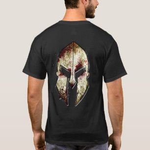 Mannen Spartan Helmet Griekse Gladiator Warrior i  T-shirt