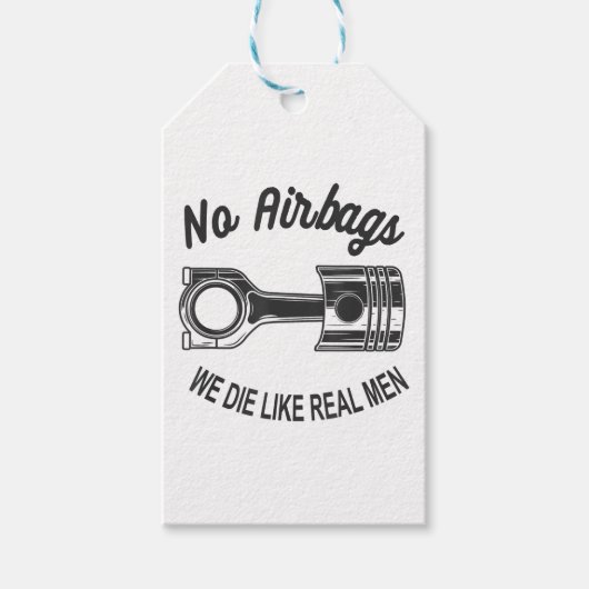 Mannen Speed Racing Sport Auto Geen Airbags - We D Cadeaulabel (Voorkant)