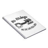 Mannen Speed Racing Sport Auto Geen Airbags - We D Notitieboek (Rechterzijde)