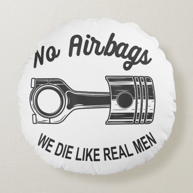 Mannen Speed Racing Sport Auto Geen Airbags - We D Rond Kussen (Voorkant)