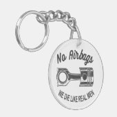 Mannen Speed Racing Sport Auto Geen Airbags - We D Sleutelhanger (Voorkant Links)