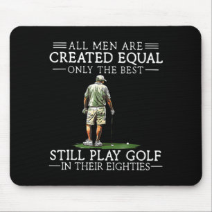 Mannen spelen golf jaren tachtig grappige golfer g muismat