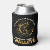 Mannen Spelen tot iemand een muur verliest Blikjeskoeler (Blikje Voorkant)