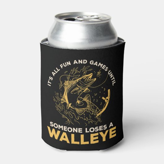 Mannen Spelen tot iemand een muur verliest Blikjeskoeler (Blikje Voorkant)