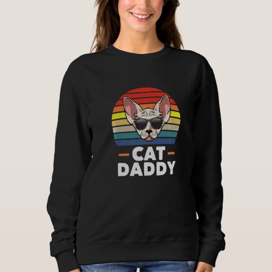 Mannen Sphynx Kat Papa Kat Papa Trui (Voorkant)