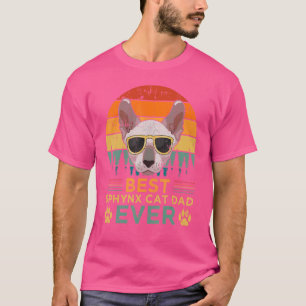Mannen Sphynx Kat Vintage Beste Sphynx Kat Vader T-shirt