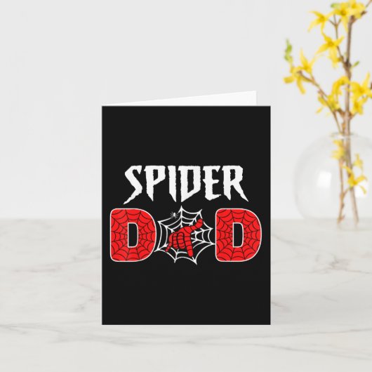 Mannen spin web vader vaders dag cool vader kaart (Gele Bloem)