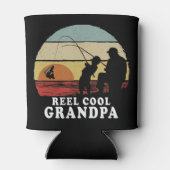 Mannen  spoel opa Vist T-ShirtVint Blikjeskoeler (Achterkant)