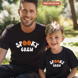 Mannen Spooky Crew Halloween Bijpassende Familie T-shirt