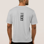 Mannen sport Achterzijdelings ontwerp Moderne Sjab T-shirt<br><div class="desc">Voeg hier Jouw tekst toe in de moderne Sjabloon voor afdrukken op achterzijde Mannen sportief-Tek Concurrent ActiveSharp Silver Color T-Shirt.</div>