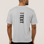 Mannen sport achterzijkant afdrukken Sjabloon Mode T-shirt<br><div class="desc">Voeg hier Jouw tekst toe aan de Mannen Sjabloon van het moderne achterontwerp van de afdrukserver,  zoals sport-Tek Concurrent Actieve kleding Silver Grey T-Shirt.</div>