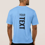 Mannen sport Actieve slijtage Achterzijde afdrukke T-shirt<br><div class="desc">Voeg hier Jouw tekst toe in de moderne Sjabloon voor afdrukken op achterzijde Mannen sportief-Tek Concurrent ActiveShart T-Shirt.</div>