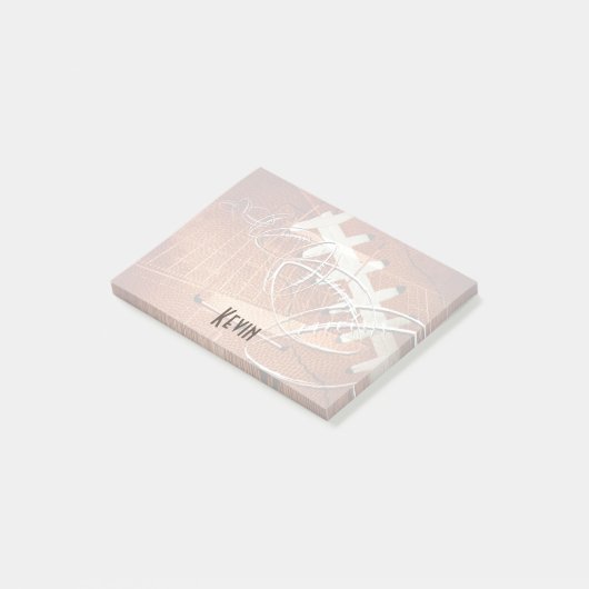 mannen sport football Zijn naam Custom Post-it® Notes (Schuin)