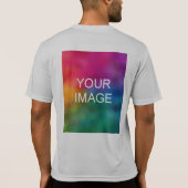 Mannen sport Modern Silver Dubbelzijdig afdrukken T-shirt (Achterkant)