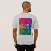 Mannen sport Modern Silver Dubbelzijdig afdrukken T-shirt (Achterkant volledig)