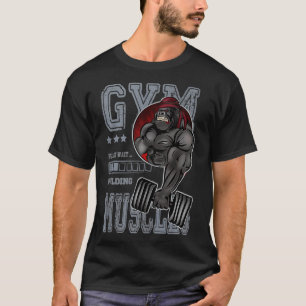Mannen sportschool draag Gorilla fitness cadeau T-shirt