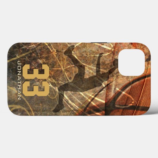 mannen sportslak dunk basketbal Case-Mate iPhone case (Achterkant (horizontaal))