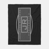 Mannen Sporty Geometrisch Donker & Zwart Fleece Deken (Voorkant)