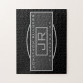 Mannen Sporty Geometrisch Donker & Zwart Legpuzzel (Verticaal)