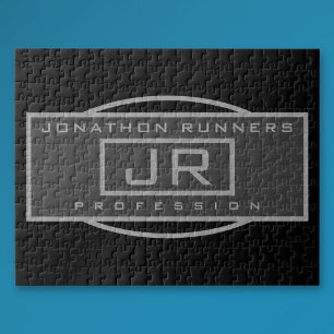 Mannen Sporty Geometrisch Donker & Zwart Legpuzzel