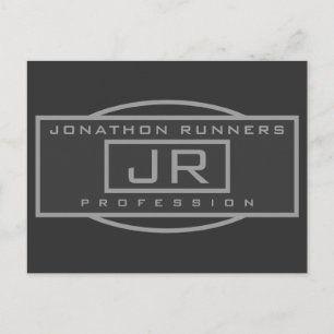 Mannen Sporty Geometrisch Grijs & Donkergrijs Briefkaart