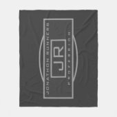 Mannen Sporty Geometrisch Grijs & Donkergrijs Fleece Deken (Voorkant)