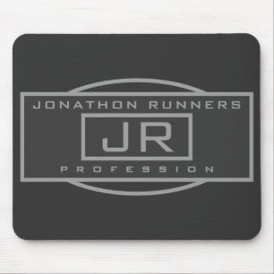 Mannen Sporty Geometrisch Grijs & Donkergrijs Muismat