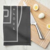 Mannen Sporty Geometrisch Grijs & Donkergrijs Theedoek (Quarter Fold)