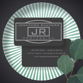 Mannen Sporty Geometrisch Grijs & Donkergrijs Visitekaartje