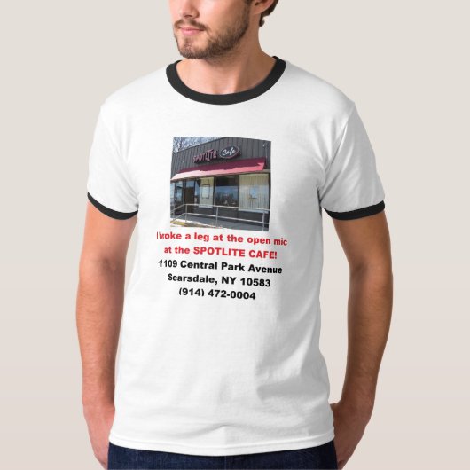 Mannen Spotlite Cafe Open Mic T-shirt (Voorkant)