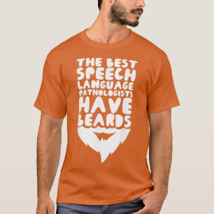 Mannen spraaktaalpatholoog met beard Speech T-shirt