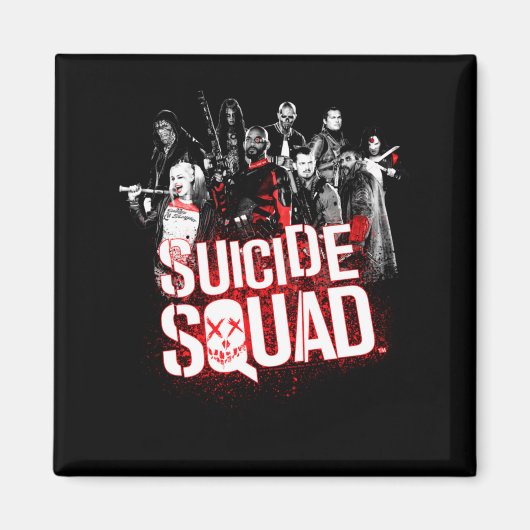 Mannen Squad Squad Spatten Zwart Prestatie Magneet (Voorkant)
