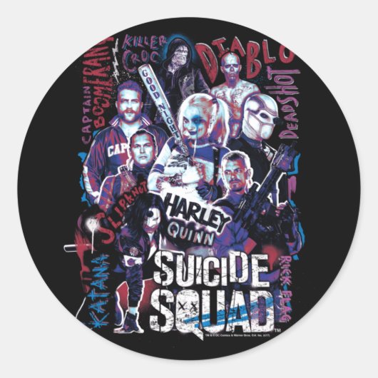 Mannen Squad The Squad Prestatieontwerp Ronde Sticker (Voorkant)