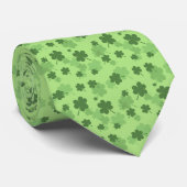 Mannen St. Patrick's Clover Stropdas (Opgerold)