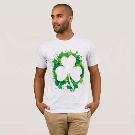 Mannen St. Patricks Clover T-Shirt (Voorkant volledig)