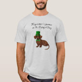 Mannen St. Patrick's Day Dachshund Shirt (Voorkant)