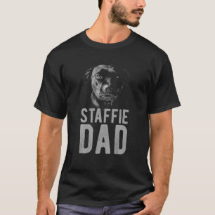 Mannen staffordshire Bull Terrier in Black voor ma T-shirt