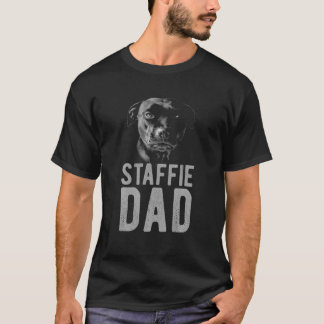 Mannen staffordshire Bull Terrier in Black voor ma T-shirt