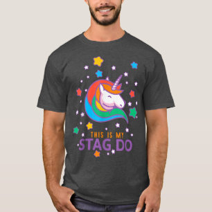 Mannen Stag Do Feest Eenhoorn, Grappige bijpassend T-shirt
