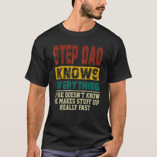 Mannen stap papa weet alles stap papa d t-shirt