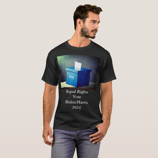 Mannen Stemming Blauw T-shirt (Voorkant volledig)