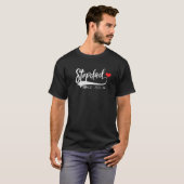Mannen Stepdad Est. 2021 Hart - Verwachte Baby T-shirt (Voorkant volledig)