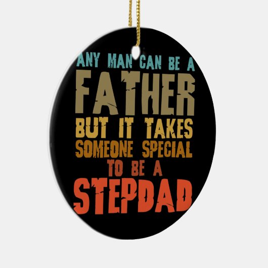 Mannen Stepdad Gifts van Daughter Son Stepdochter Keramisch Ornament (Rechts)