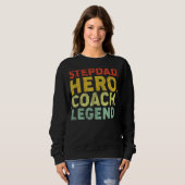 Mannen Stepdad Hero Coach Legend Stepdad Coach Fat Trui (Voorkant volledig)
