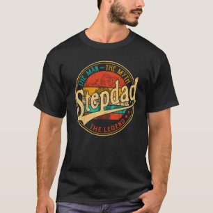 Mannen Stepdad Man Myth Legend Vintage vader vader T-shirt