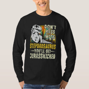 Mannen Stepdad Rex Saurus Papasaurus Dinosaurus Ma T-shirt