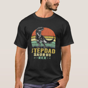 Mannen Stepdadsaurus T Rex Dinosaur Funny Stepdad T-shirt