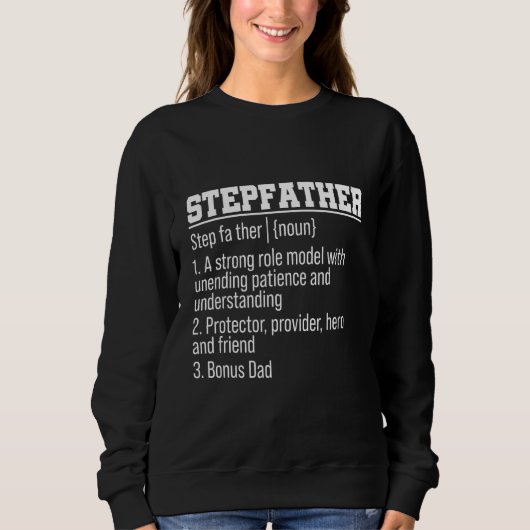 Mannen Stepfather Noun Definition Vaderdag Stepd Trui (Voorkant)