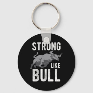 Mannen Sterk Als Een Stier Powerlifting Bodybuildi Sleutelhanger