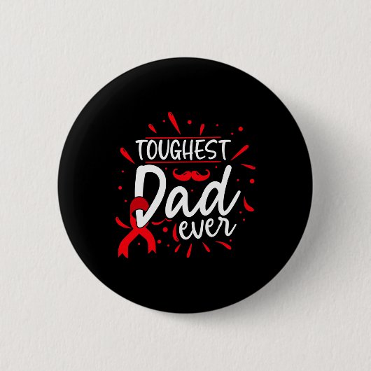 Mannen sterkste vader ooit trots vader BLOEDkanker Ronde Button 5,7 Cm (Voorkant)